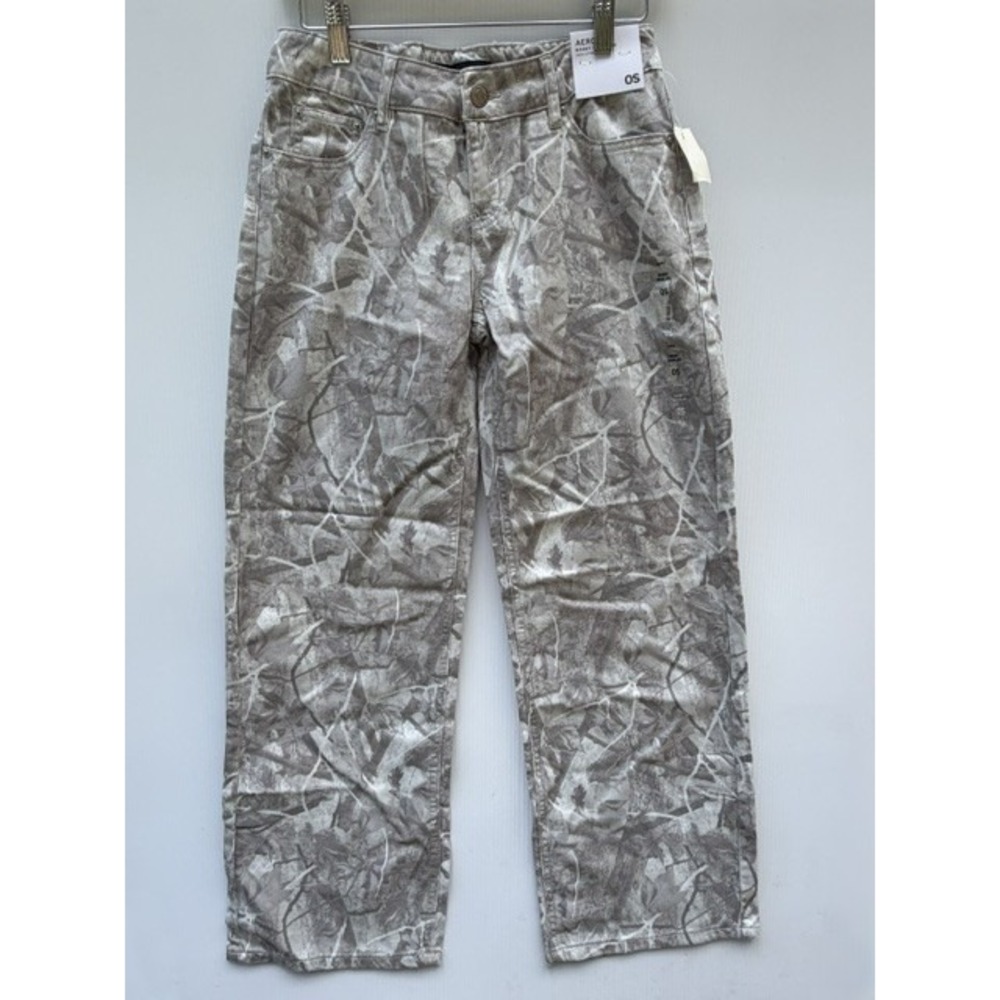 Aeropostale Womens 0S Aero Baggy Wide Leg Jeans Camo Real Tree Non Stretch Skate - Picture 1 of 14